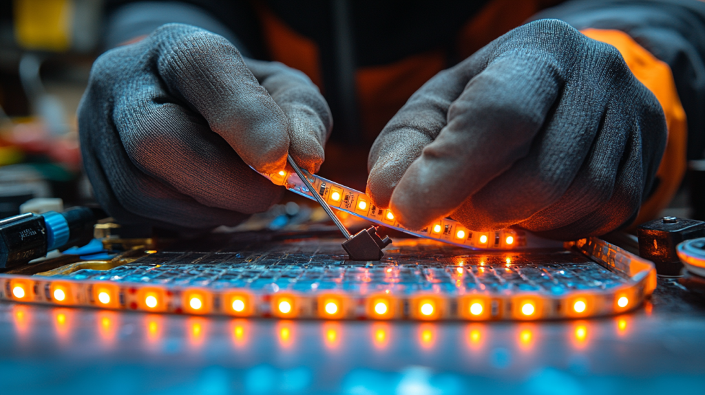 podłączenie zasilania LED